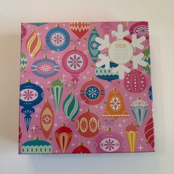New sealed Pink Sky all the joy ornaments puzzle 500 piece quality Christmas - Picture 1 of 4